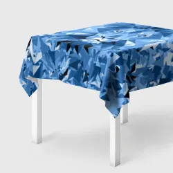 Скатерть 3D Сине-бело-голубой лев