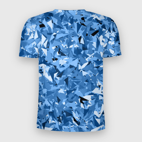 Мужская футболка 3D Slim Сине-бело-голубой лев, цвет 3D печать - фото 2