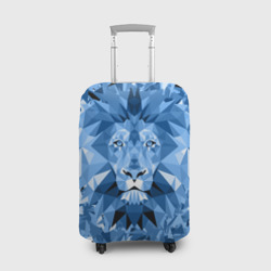Чехол для чемодана 3D Сине-бело-голубой лев