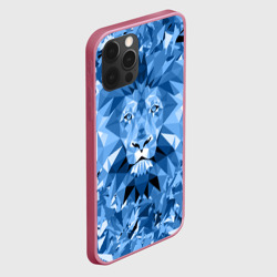 Чехол для iPhone 12 Pro Сине-бело-голубой лев - фото 2