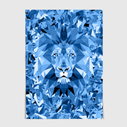 Постер Сине-бело-голубой лев