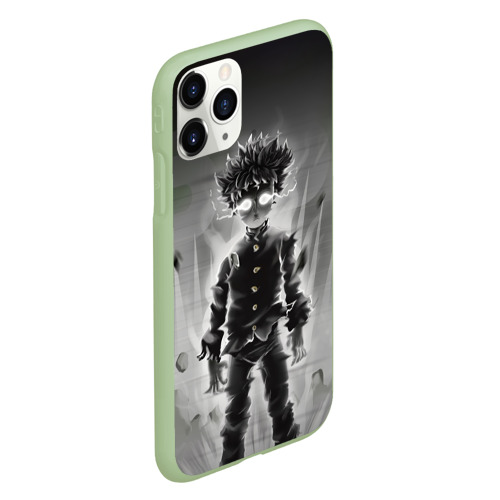 Чехол для iPhone 11 Pro матовый Mob Psycho, цвет салатовый - фото 3