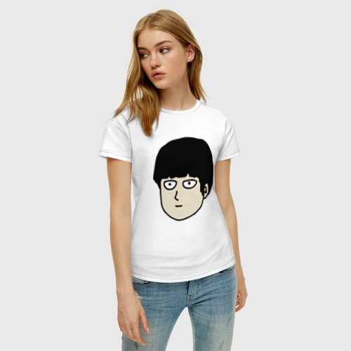Женская футболка хлопок Моб, цвет белый - фото 3