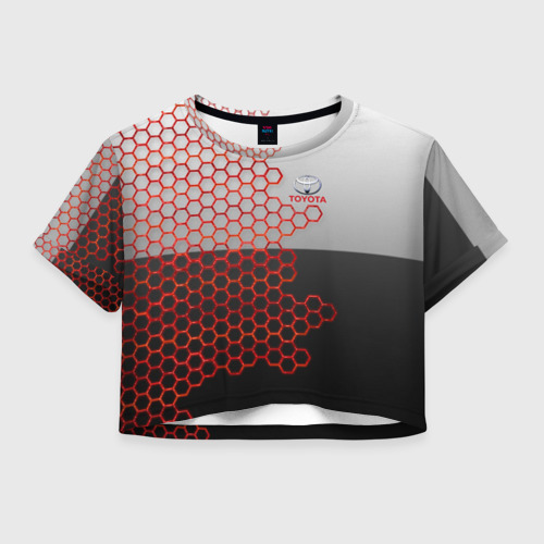 Женская футболка Crop-top 3D TOYOTA. Фото 01 Женская футболка Crop-top 3D TOYOTA. Фото 01