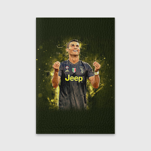 Обложка для паспорта матовая кожа Ronaldo juve sport, цвет красный