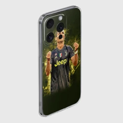 Чехол для iPhone 15 Pro силиконовый с защитой камеры Ronaldo juve sport - фото 2