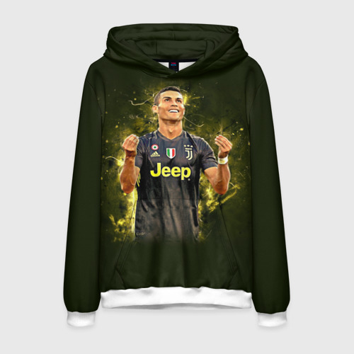 Мужская толстовка 3D Ronaldo juve sport, цвет белый