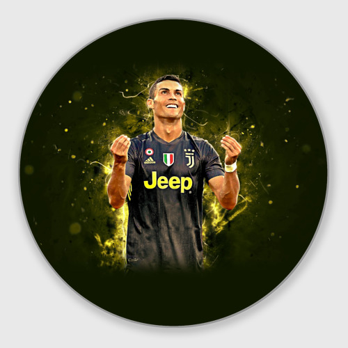 Круглый коврик для мышки Ronaldo juve sport