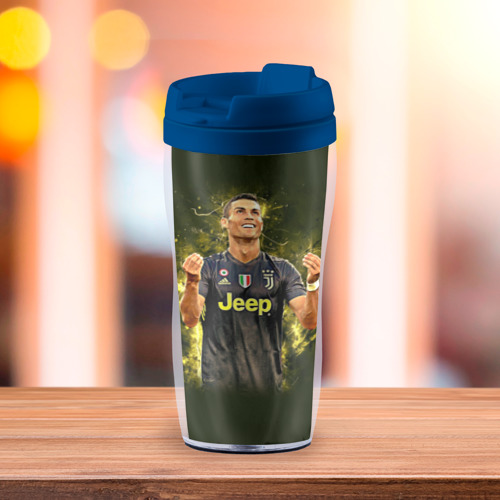 Термокружка-непроливайка Ronaldo juve sport, цвет синий - фото 3
