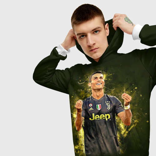 Мужская толстовка 3D Ronaldo juve sport, цвет белый - фото 5