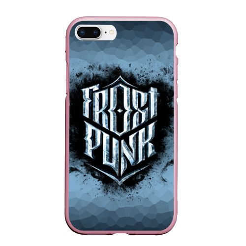 Чехол для iPhone 7Plus/8 Plus матовый Frostpunk Logo, цвет розовый