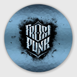 Круглый коврик для мышки Frostpunk Logo