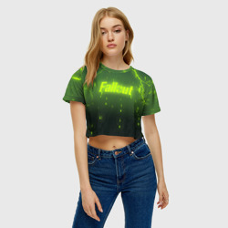 Женская футболка Crop-top 3D Fallout radstorm - фото 2