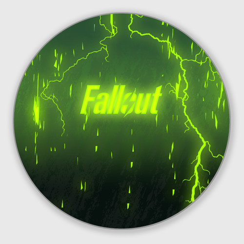 Круглый коврик для мышки Fallout radstorm