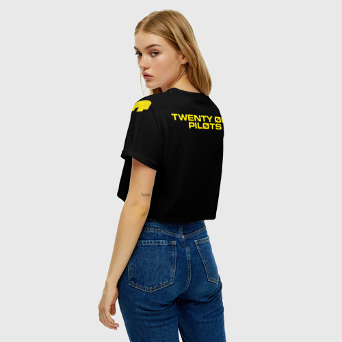 Женская футболка Crop-top 3D twenty one pilots - trench 3D, цвет 3D печать - фото 5