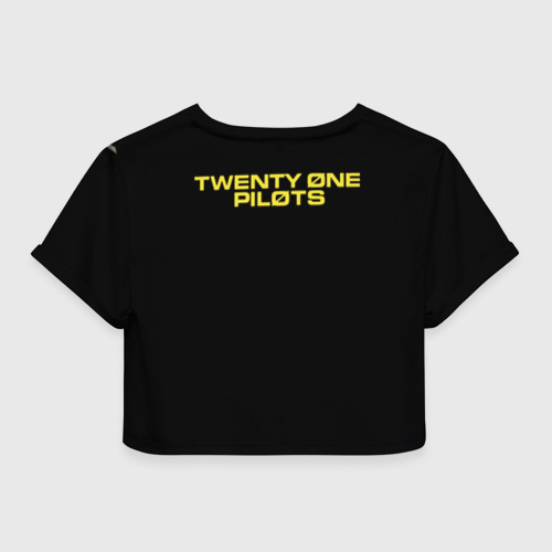 Женская футболка Crop-top 3D Twenty one pilots - trench, цвет 3D печать - фото 2