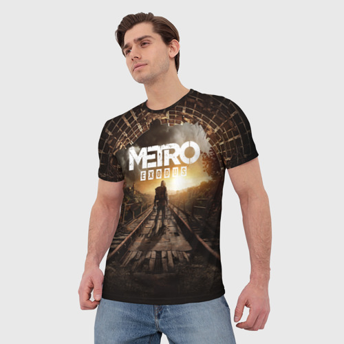 Мужская футболка 3D Metro Exodus Метро исход, цвет 3D печать - фото 3