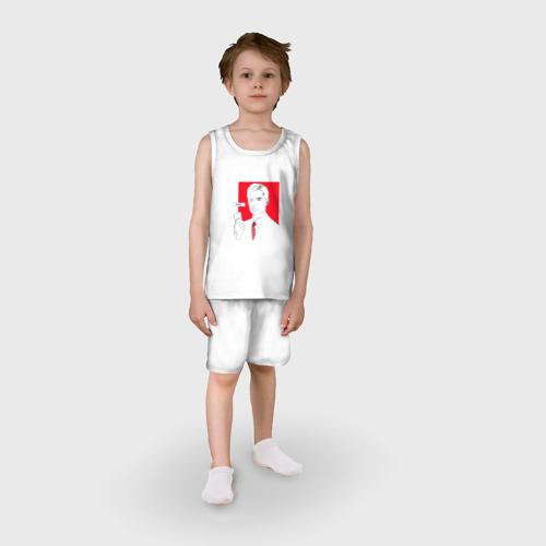 Детская пижама с шортами хлопок Diane, цвет белый - фото 3