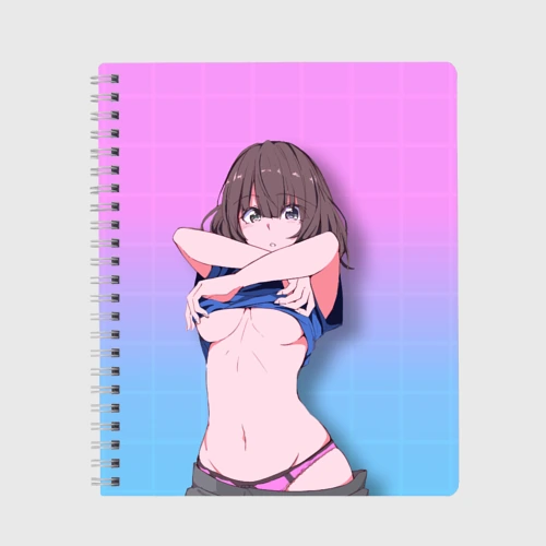 Тетрадь Anime girl задирает футболку