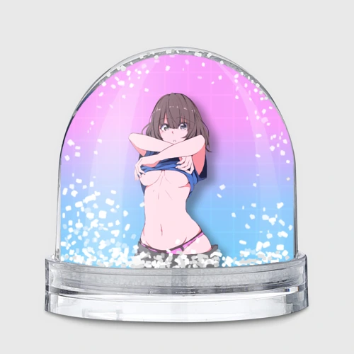 Игрушка Снежный шар Anime girl задирает футболку