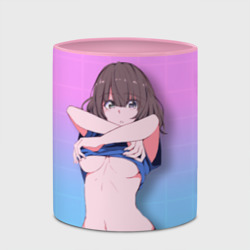 Кружка с полной запечаткой Anime girl задирает футболку - фото 2