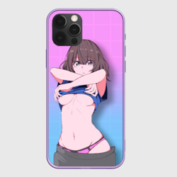 Чехол для iPhone 12 Pro Anime girl задирает футболку