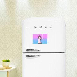 Магнитный плакат 3Х2 Anime girl задирает футболку - фото 2