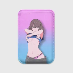 Картхолдер Magsafe магнитный Anime girl задирает футболку