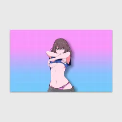 Бумага для упаковки 3D Anime girl задирает футболку