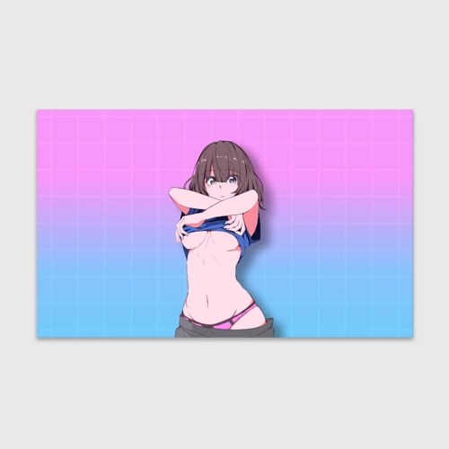 Бумага для упаковки 3D Anime girl задирает футболку