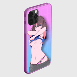 Чехол для iPhone 12 Pro Anime girl задирает футболку - фото 2