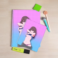 Тетрадь Anime girl задирает футболку - фото 2