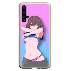 Чехол для Honor 20 Anime girl задирает футболку