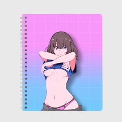 Тетрадь Anime girl задирает футболку