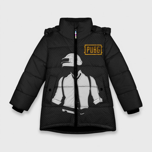 Зимняя куртка для девочек 3D PUBG, цвет черный