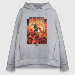 Женское худи Oversize хлопок Doom