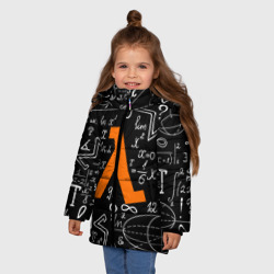 Зимняя куртка для девочек 3D Формулы физика лямбда - фото 2