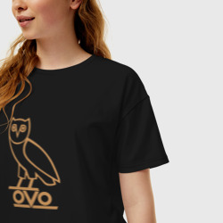 Женская футболка хлопок Oversize OVO owl - фото 2