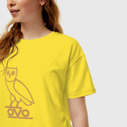 Женская футболка хлопок Oversize OVO owl - фото 2