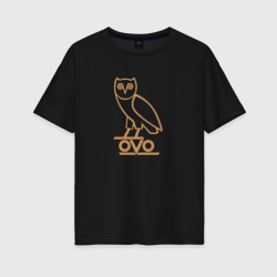 Женская футболка хлопок Oversize OVO owl