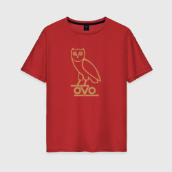 Женская футболка хлопок Oversize OVO owl