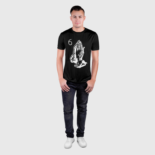 Мужская футболка 3D Slim Drake - 6, цвет 3D печать - фото 4