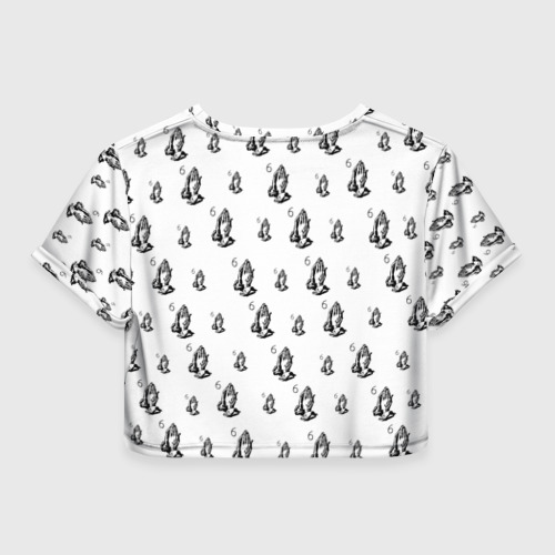 Женская футболка Crop-top 3D Drake - six, цвет 3D печать - фото 2