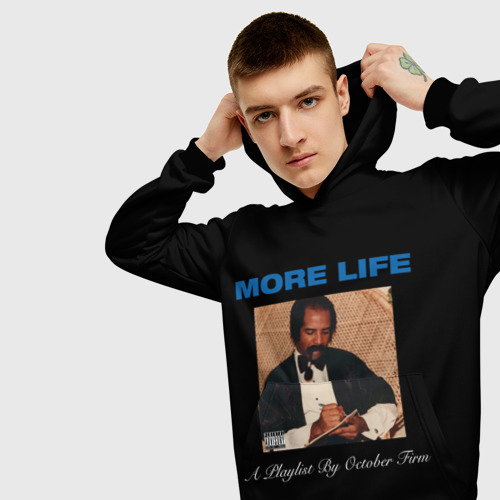 Мужская толстовка 3D Drake - More Life, цвет черный - фото 5