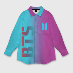 Женская рубашка oversize 3D Bangtan boys