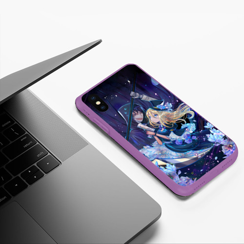 Чехол для iPhone XS Max матовый Ангел кровопролития Рейчел и Зак, цвет фиолетовый - фото 5