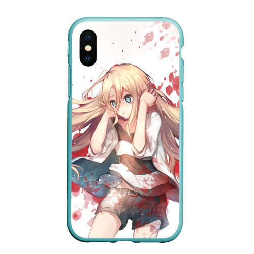 Чехол для iPhone XS Max матовый Angels of death. Rachel Gardner, цвет мятный