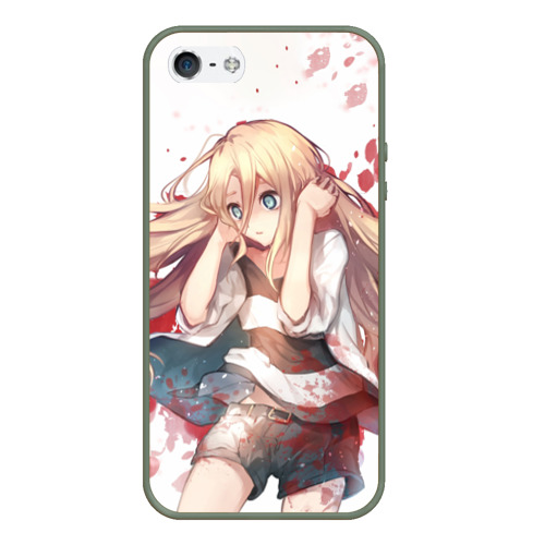 Чехол для iPhone 5/5S матовый Angels of death. Rachel Gardner, цвет темно-зеленый