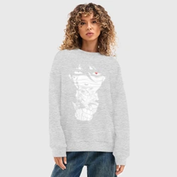 Женский свитшот oversize без начеса хлопок Зак минимал - фото 2