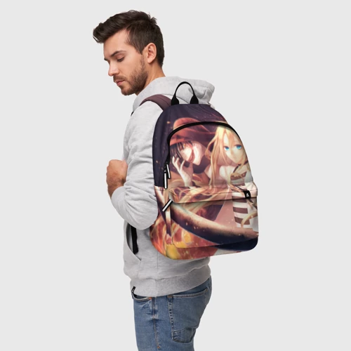 Рюкзак 3D с принтом Satsuriku no Tenshi, фото на моделе #1